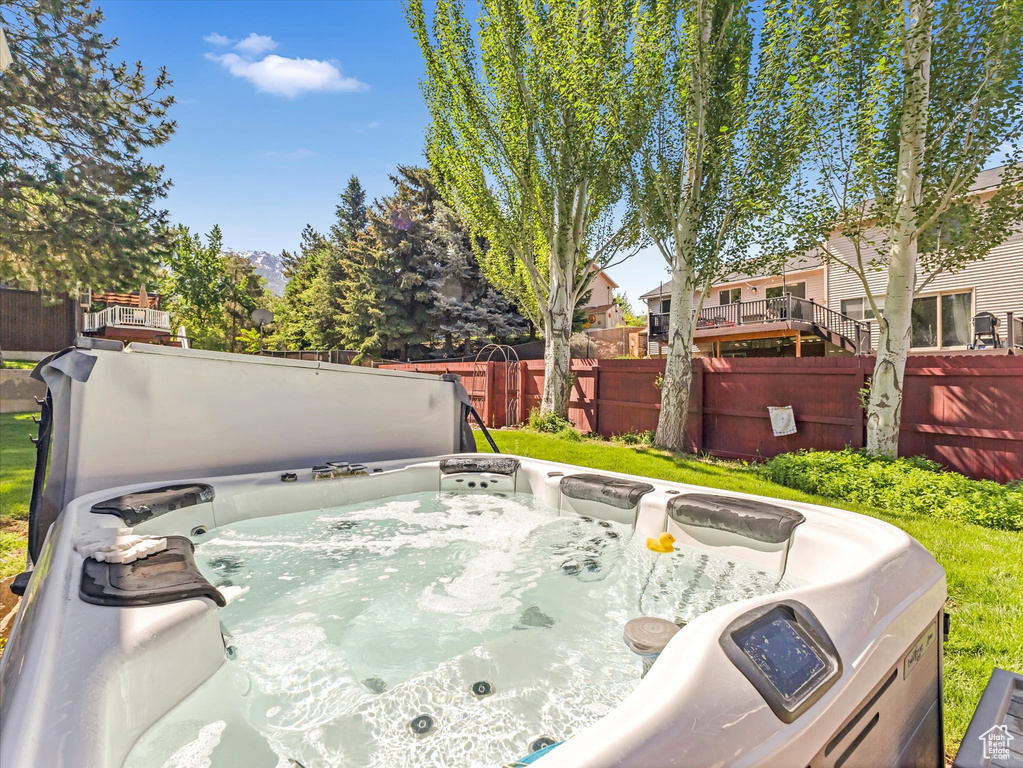 Exterior view of a hot tub