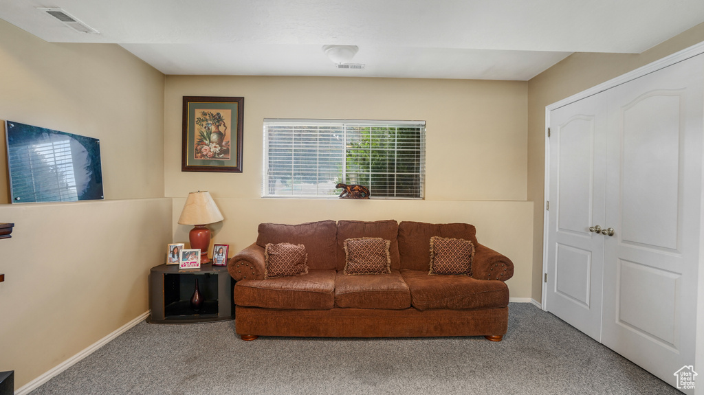 Living room with carpet