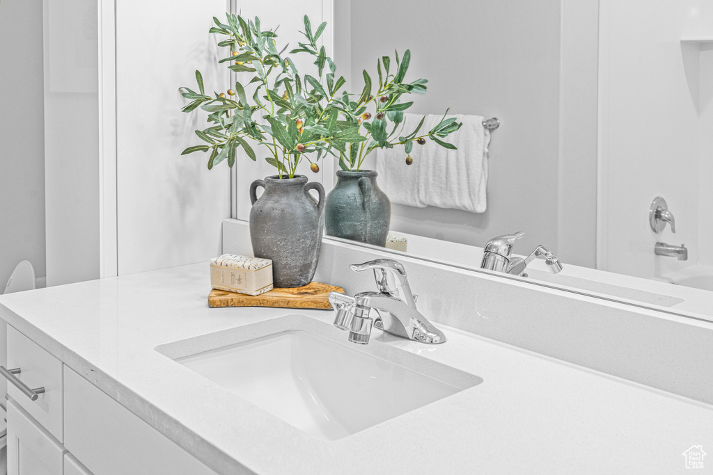 Bathroom view of vanity