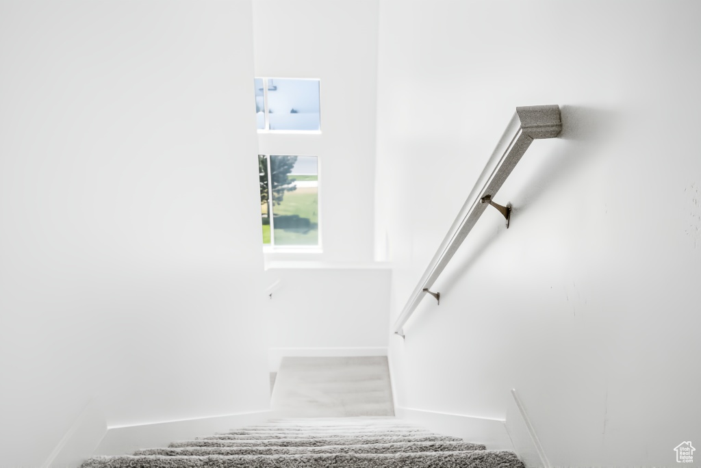 Stairway with baseboards