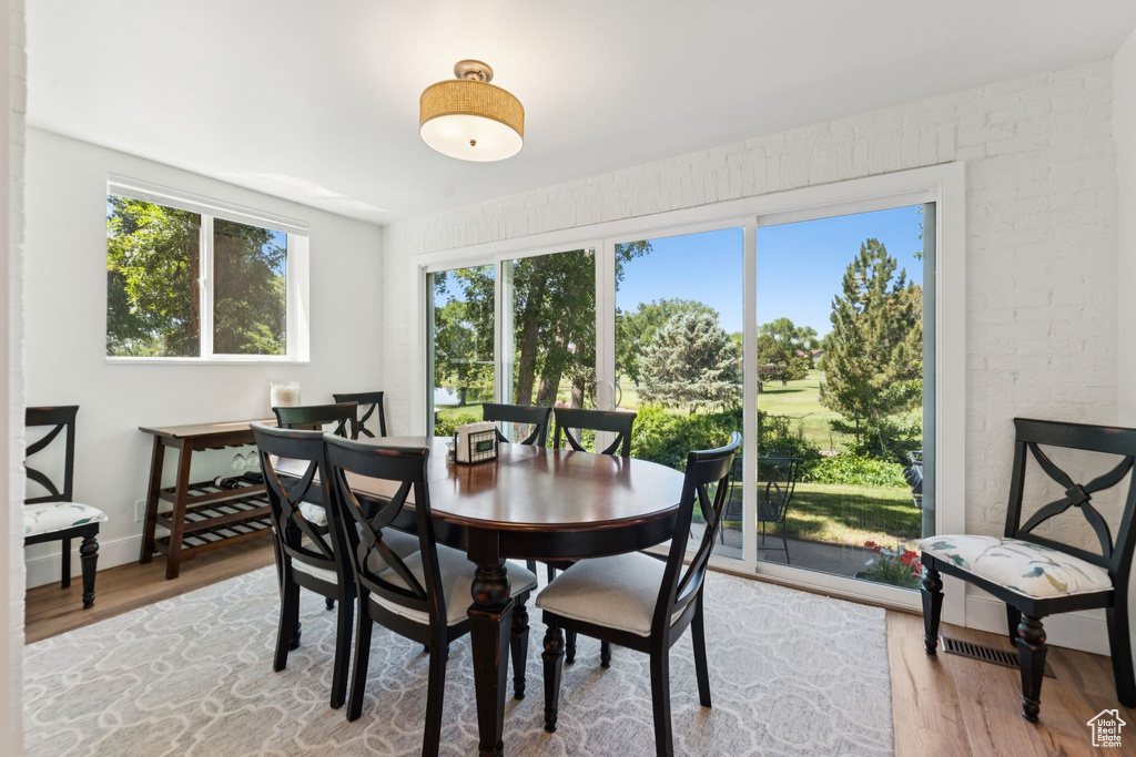 Dining room featuring wood finished floors