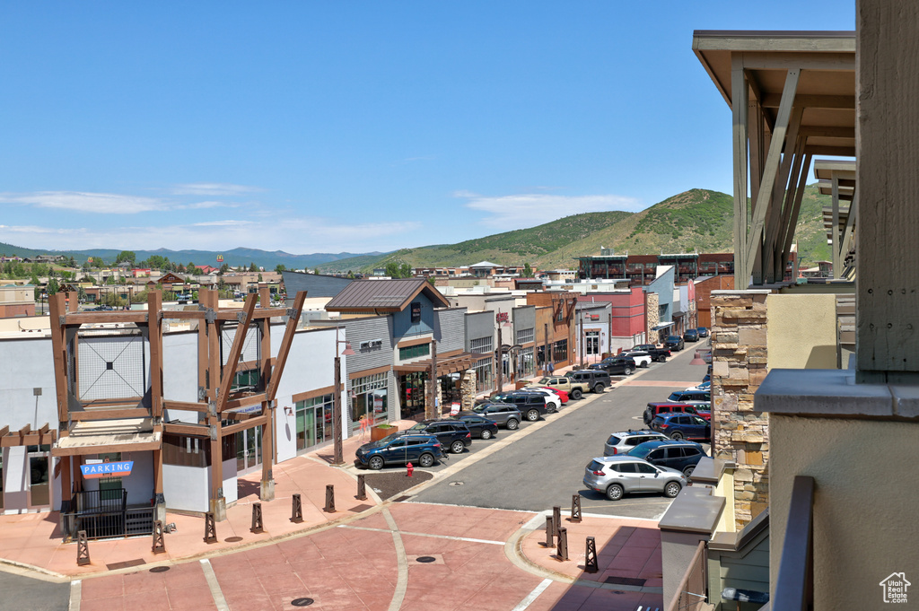 View of city featuring a mountainous background