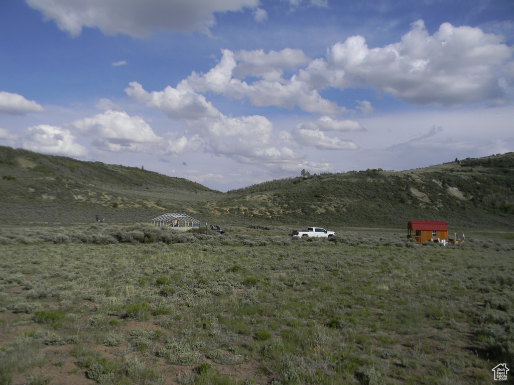 Mountain view featuring rural landscape