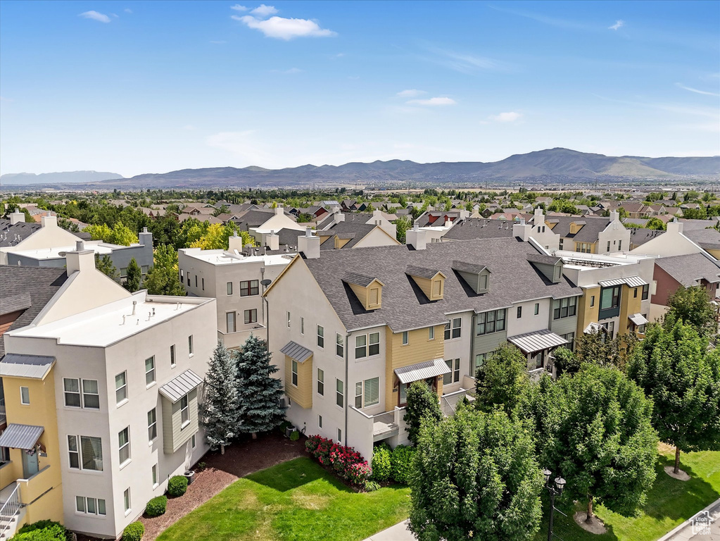 Mountain view featuring nearby suburban area