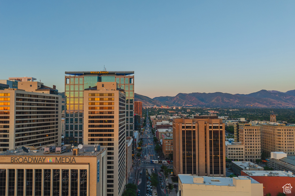 View of city with a mountainous background