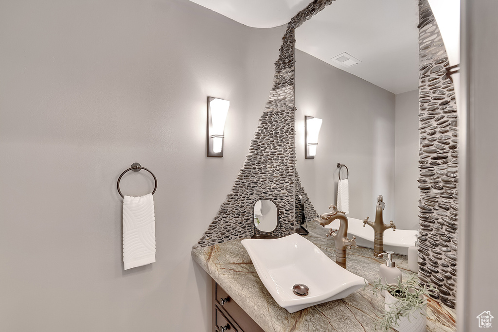Bathroom featuring vanity