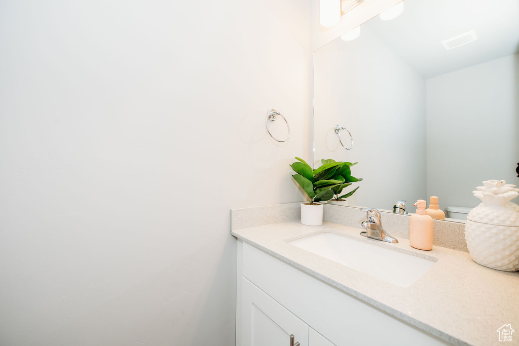 Bathroom featuring vanity
