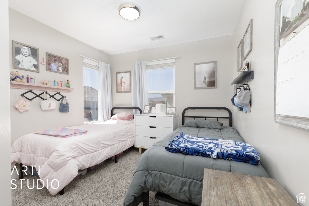 View of carpeted bedroom