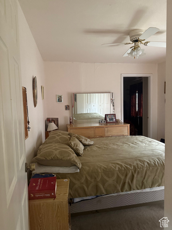 Bedroom with ceiling fan
