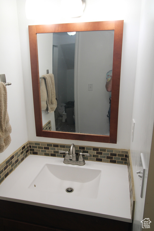 Bathroom featuring vanity