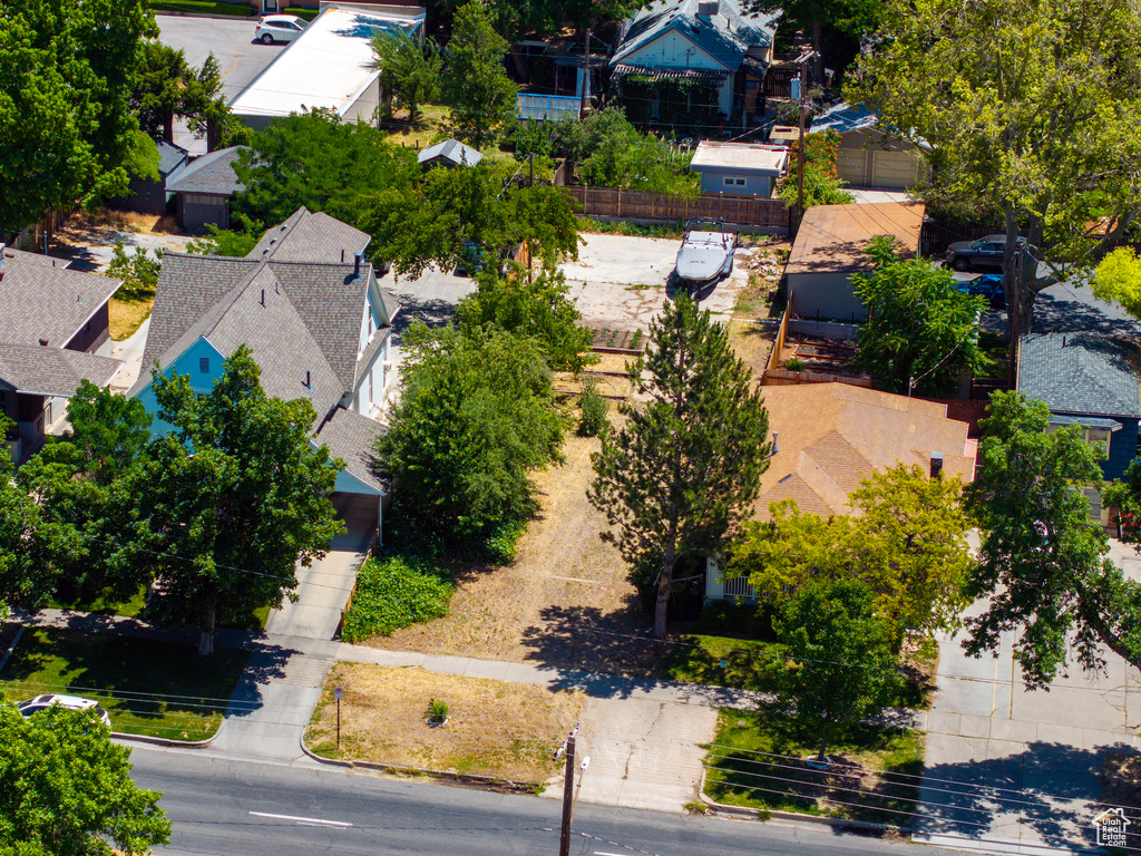 Aerial view of residential area