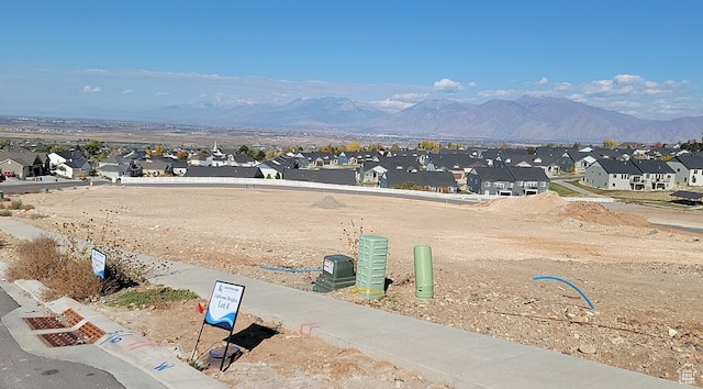 Mountain view with nearby suburban area
