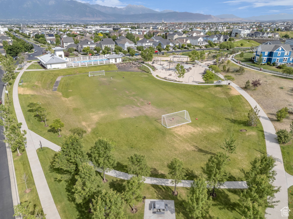 View of property location with nearby suburban area and a mountain backdrop