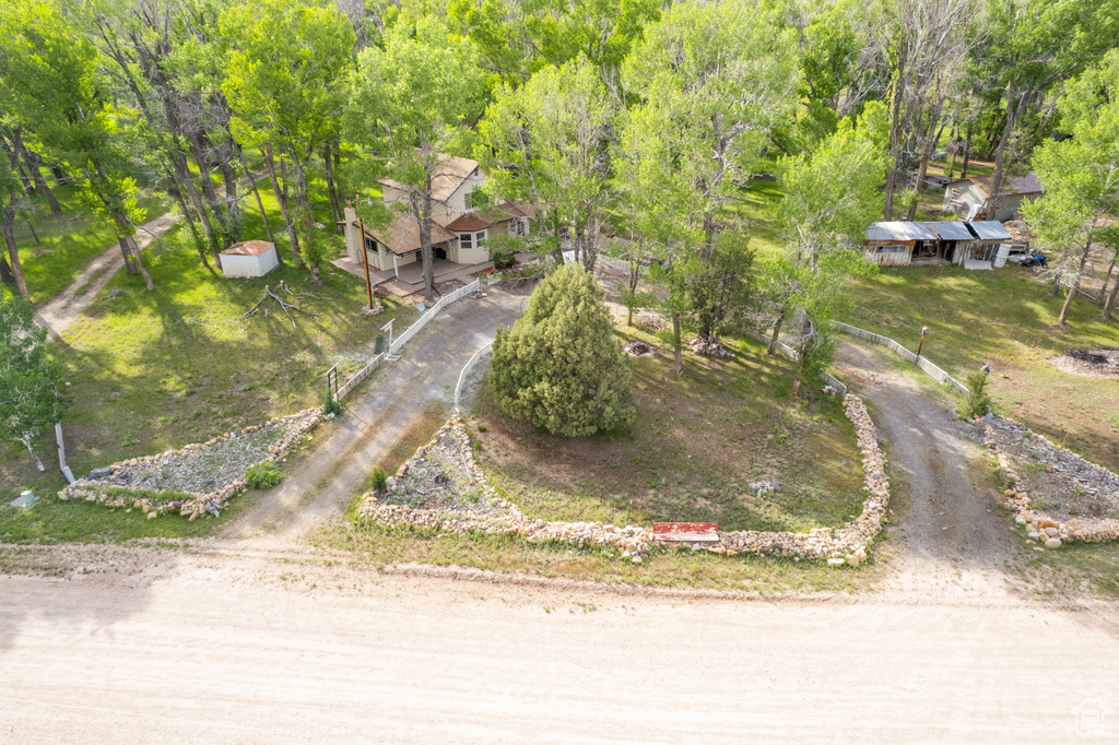 View from above of property