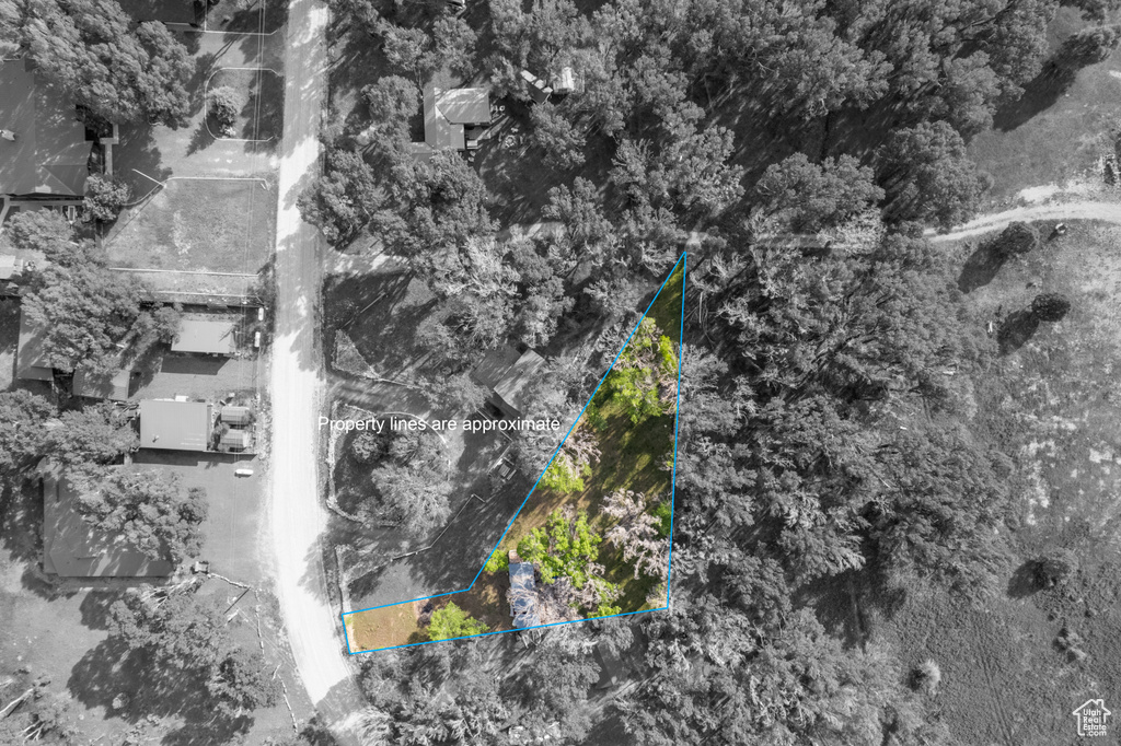 View of property location with property parcel outlined