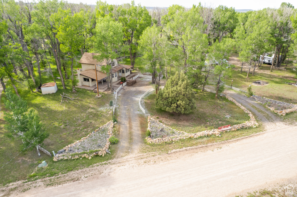View from above of property
