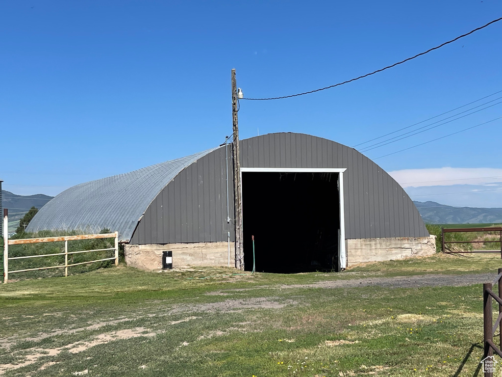 View of pole building