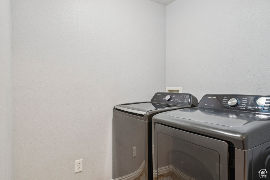 Laundry room with separate washer and dryer