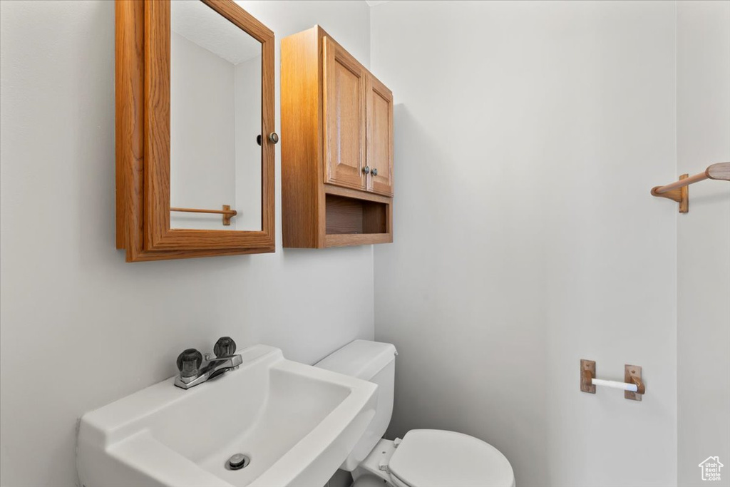 Bathroom featuring a sink and toilet