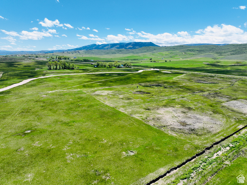 Mountain view with rural landscape