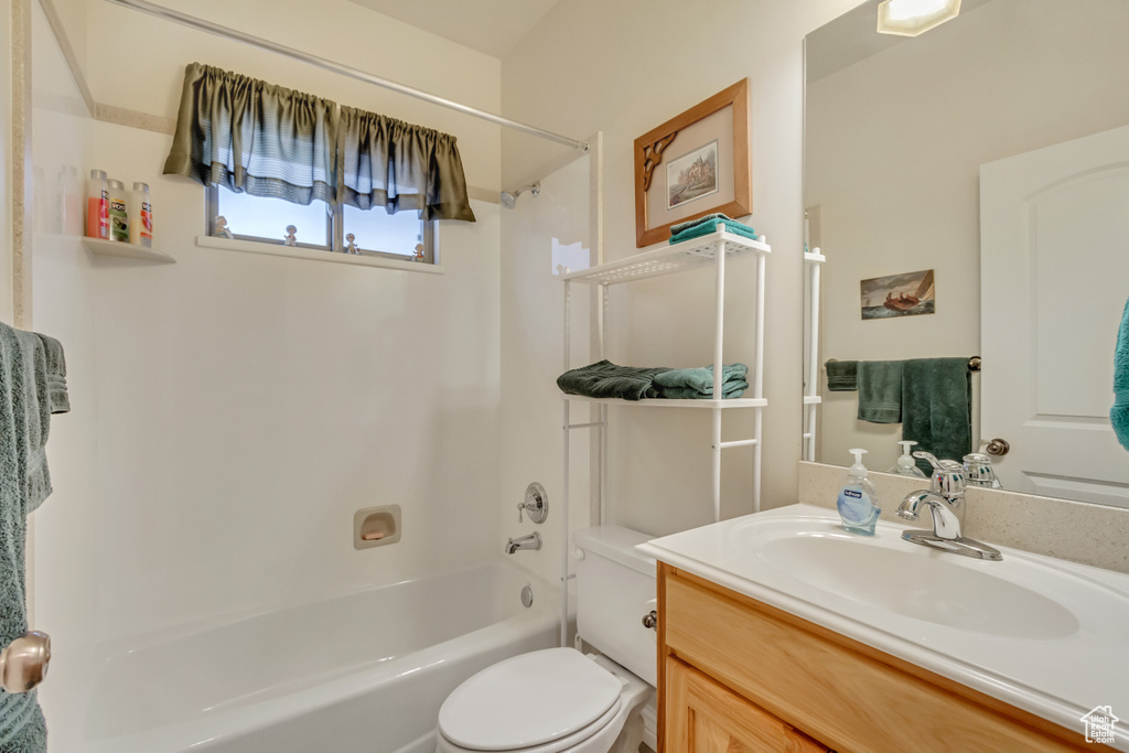 Full bathroom with  shower combination and vanity