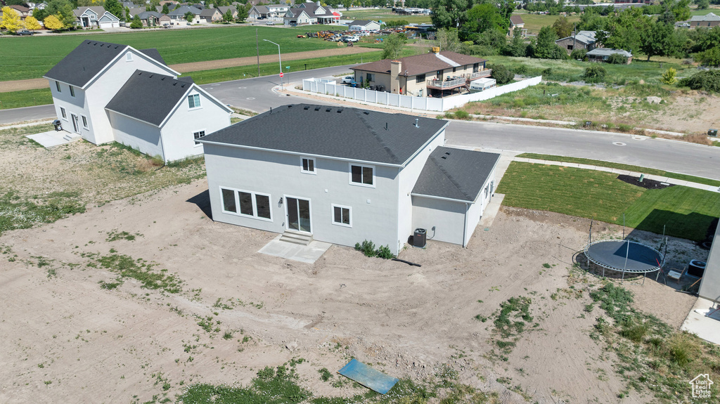 Aerial view of residential area