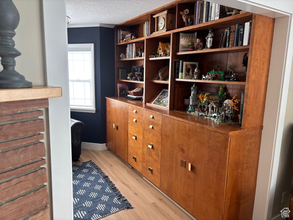 Spacious closet with light wood-type flooring