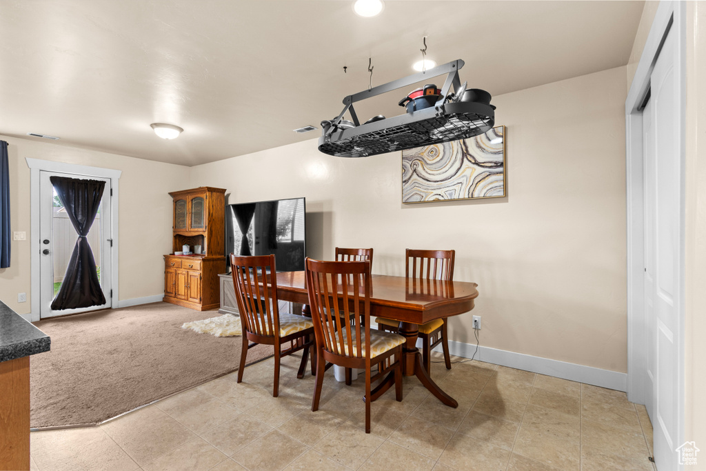 Dining room with baseboards