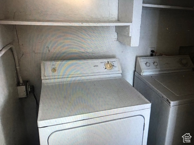 Laundry room featuring washer and dryer