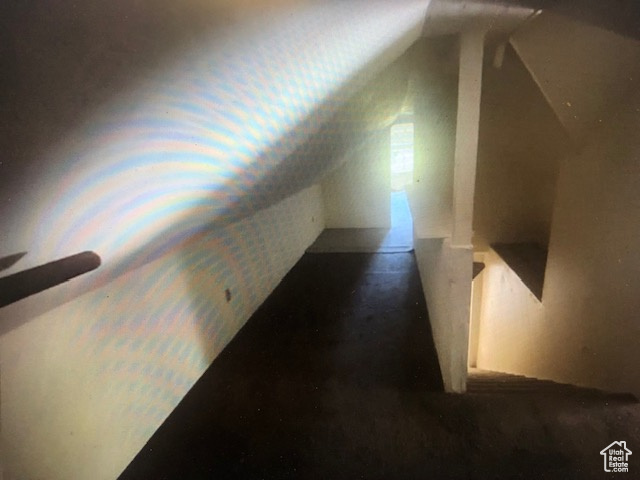 Additional living space with vaulted ceiling