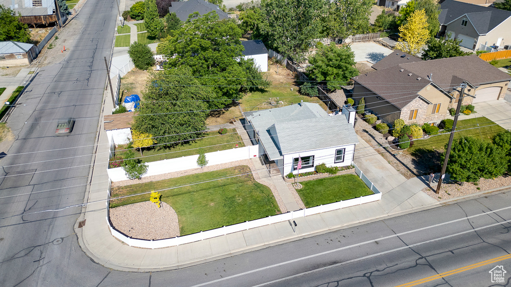 Aerial view of residential area