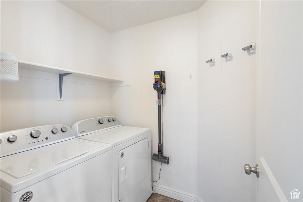 Laundry area with washing machine and dryer