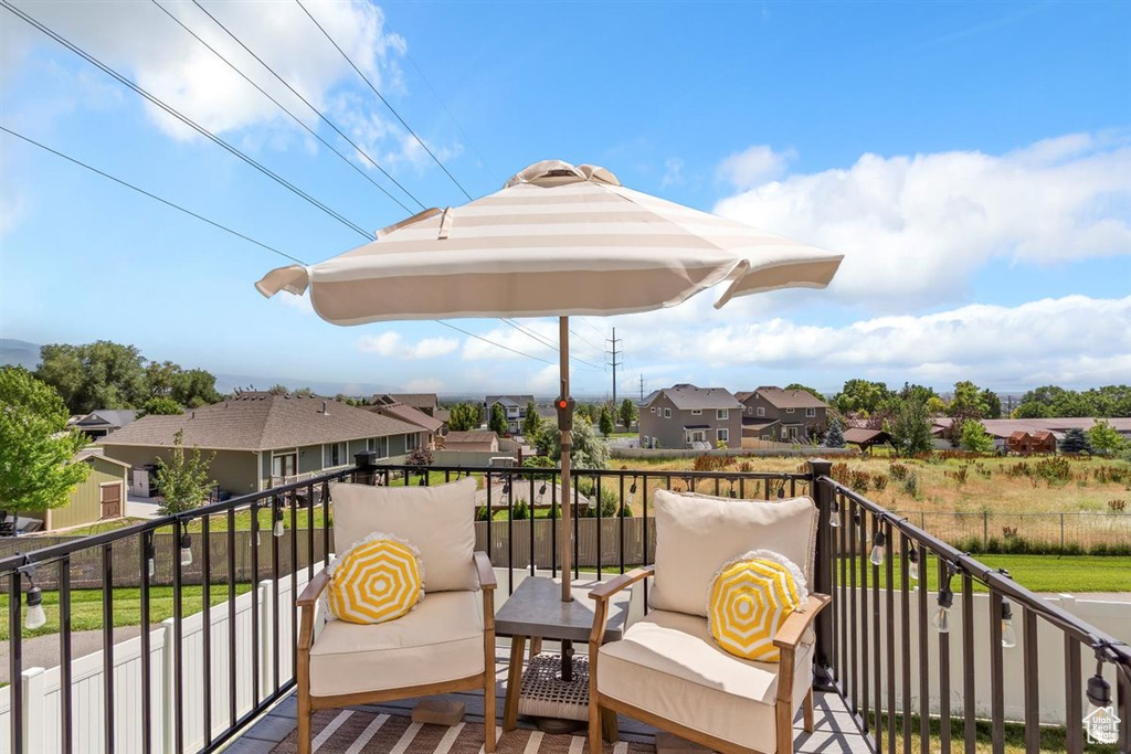 Balcony with a residential view