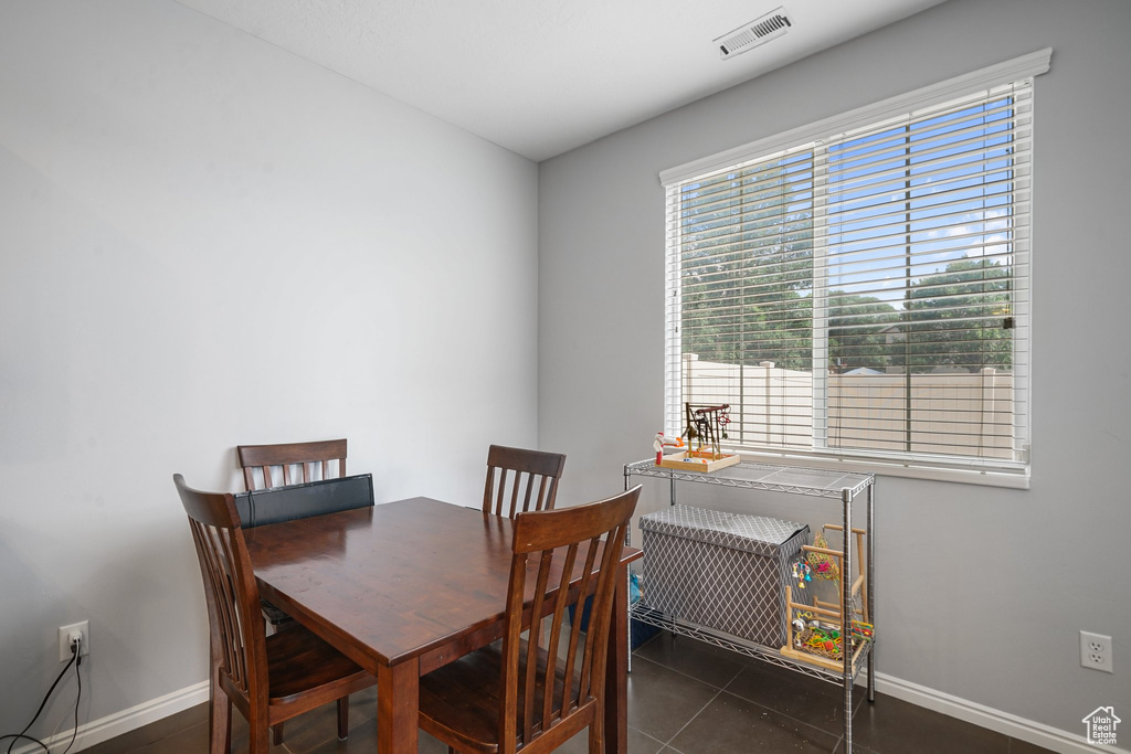 Dining room with baseboards