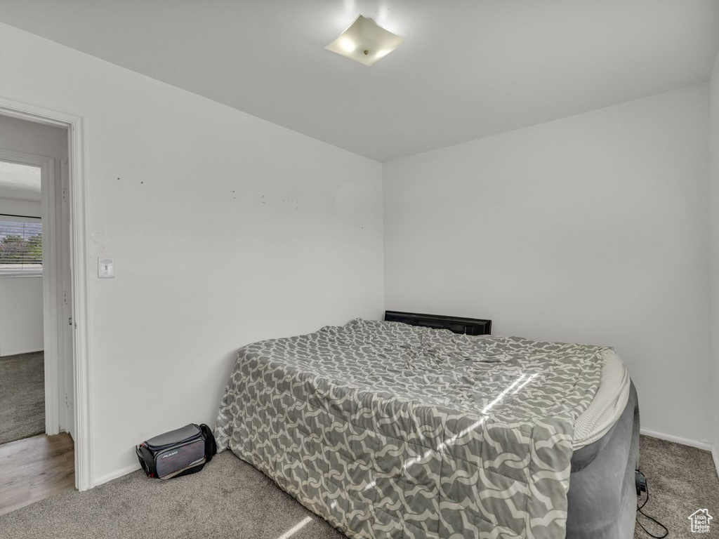 Bedroom featuring carpet floors
