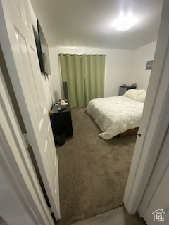 Bedroom with carpet