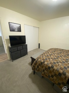View of carpeted bedroom