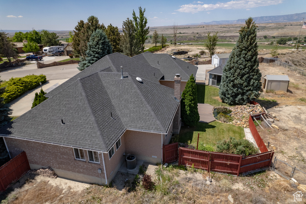 View from above of property