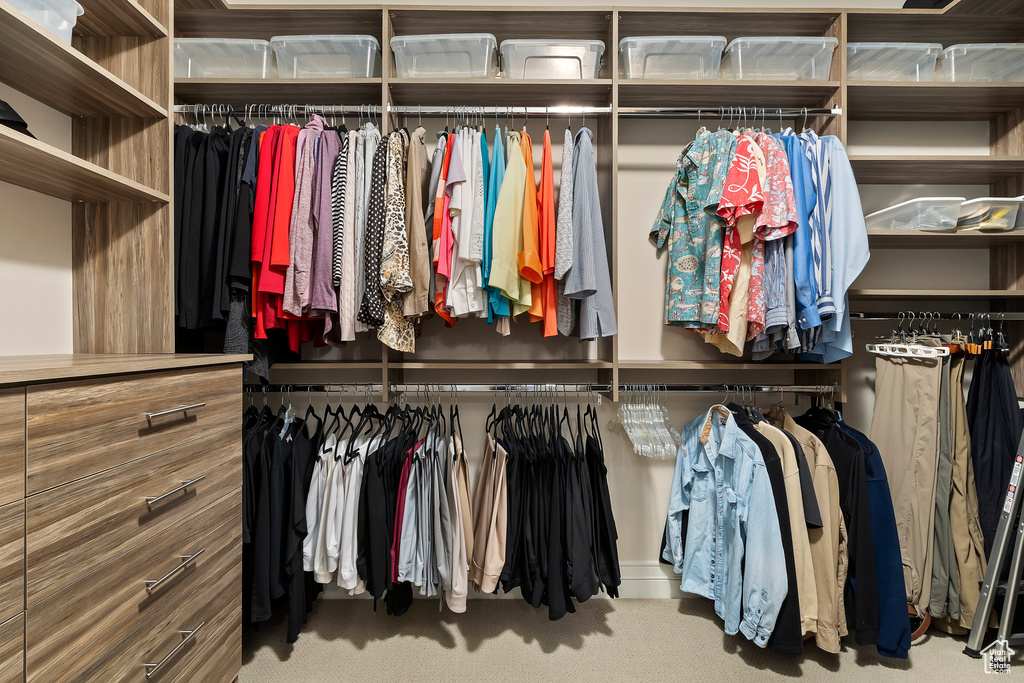 View of spacious closet