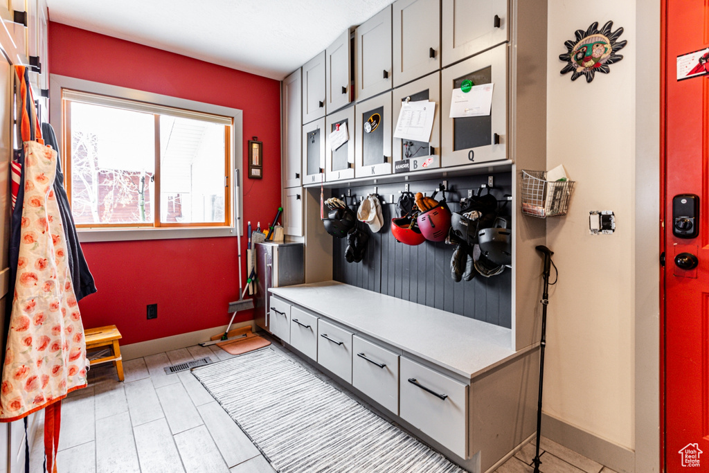 Mudroom with baseboards