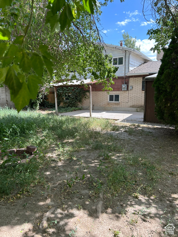 View of yard with a patio