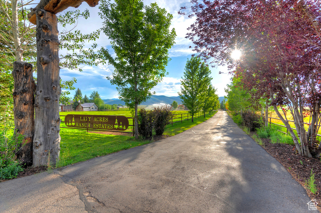 View of asphalt road with a mountain view