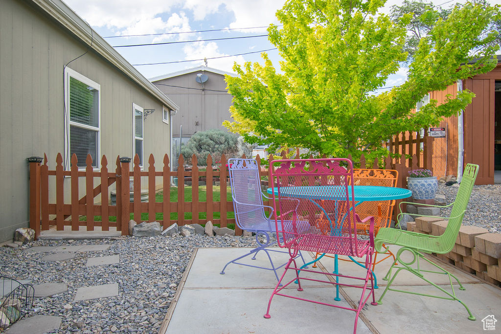 View of patio / terrace featuring outdoor dining area