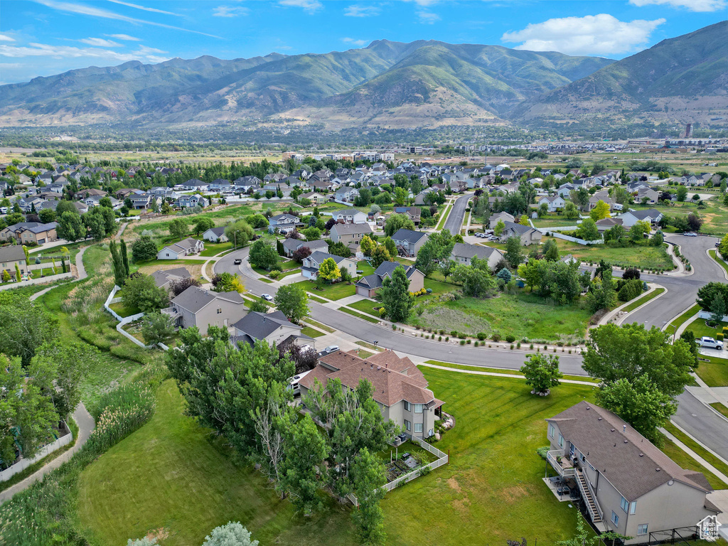 View of property location with nearby suburban area and a mountain backdrop