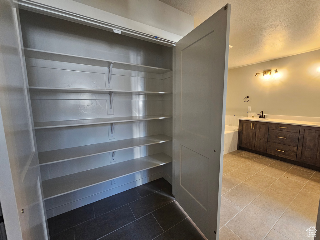 Storage area with a sink