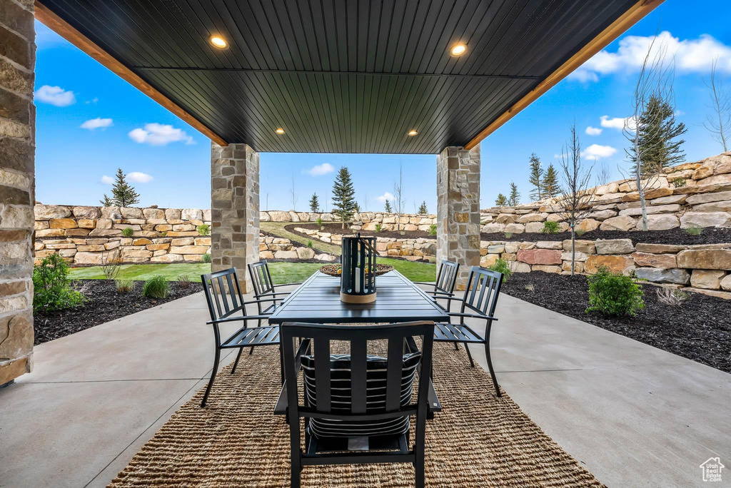 View of patio / terrace featuring outdoor dining area