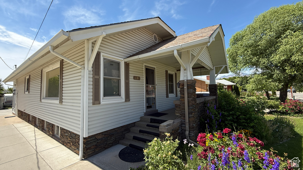 View of front of property with a porch