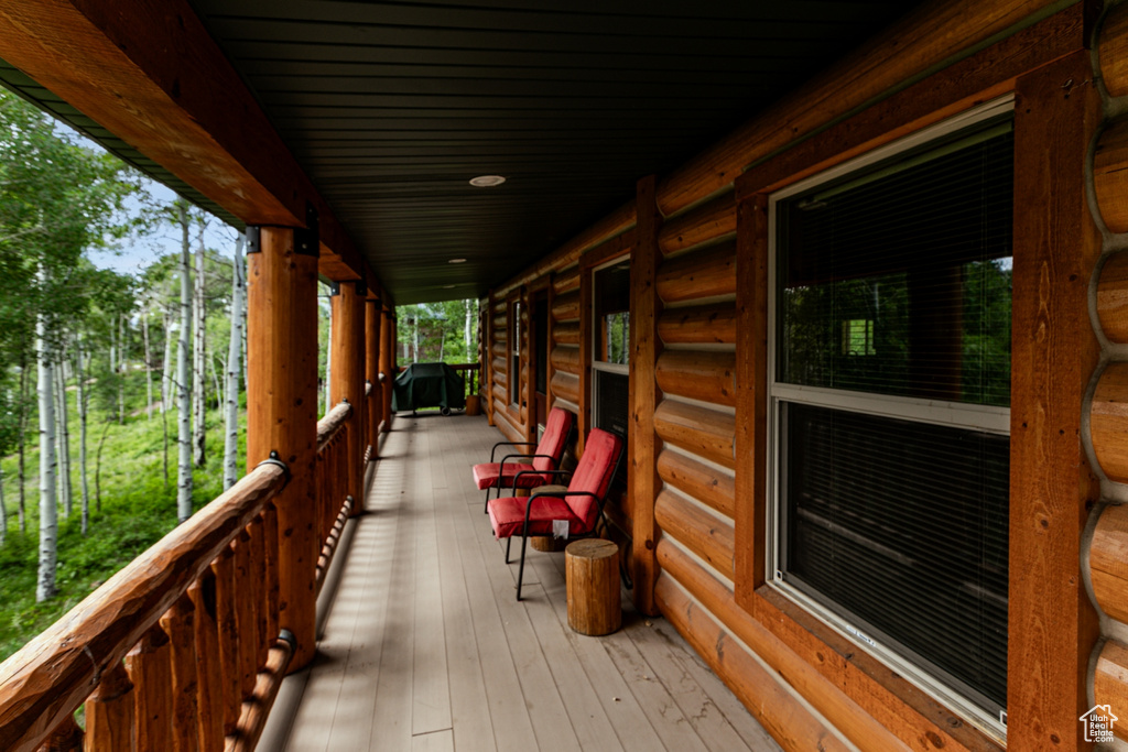 View of wooden porch