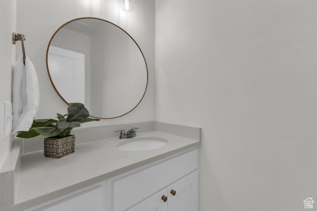 Bathroom featuring vanity