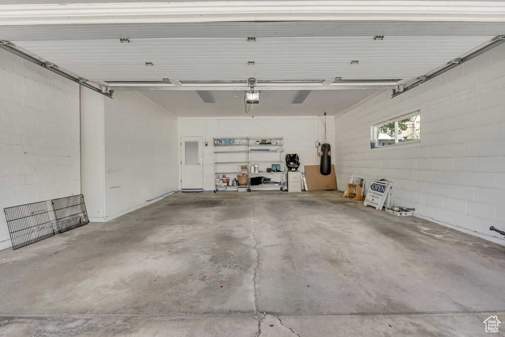 Garage featuring a central vacuum unit